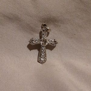 CZ Diamond Cross Charm